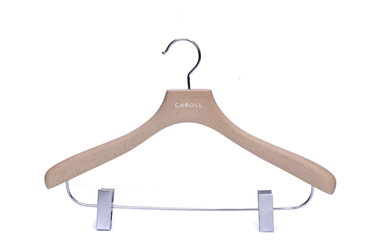 Natural Premium quality Wooden Hanger with Clips